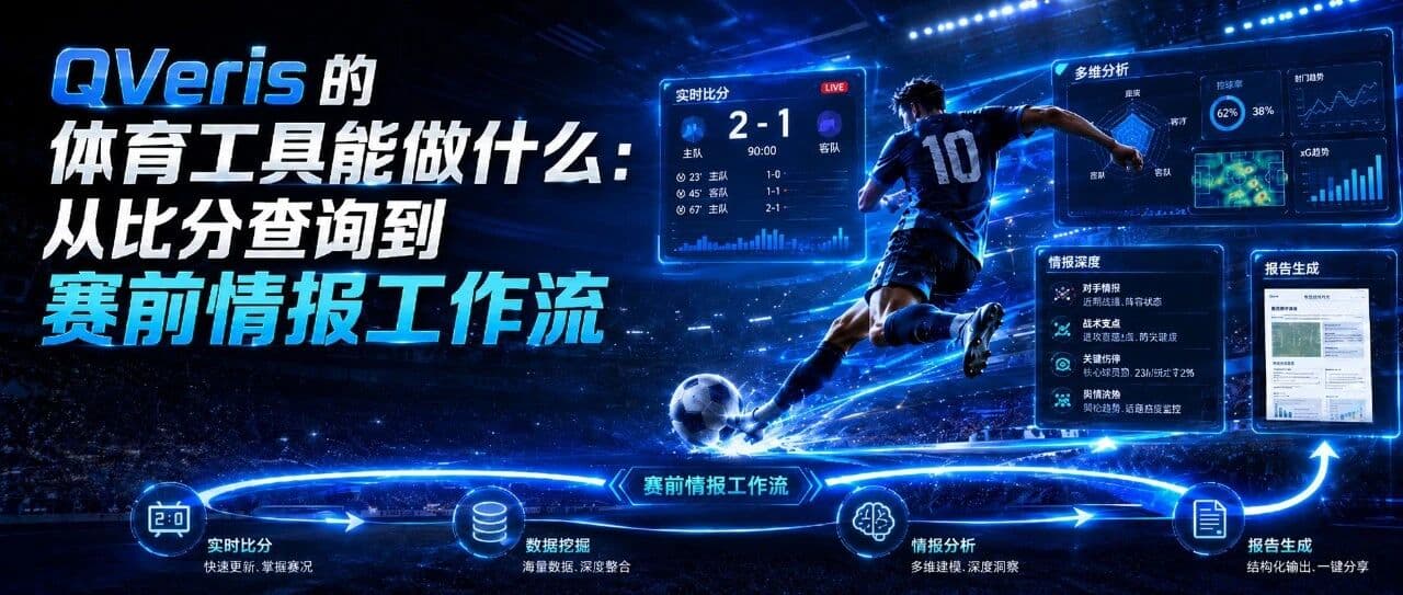 QVeris的体育工具能做什么:从比分查询到赛前情报工作流