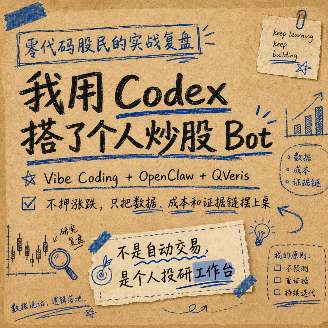零代码小白股民实战：靠 Codex+OpenClaw+QVeris 自建炒股 Bot，不猜涨跌，只做自己的专属投研工作台 — 博客 — QVeris