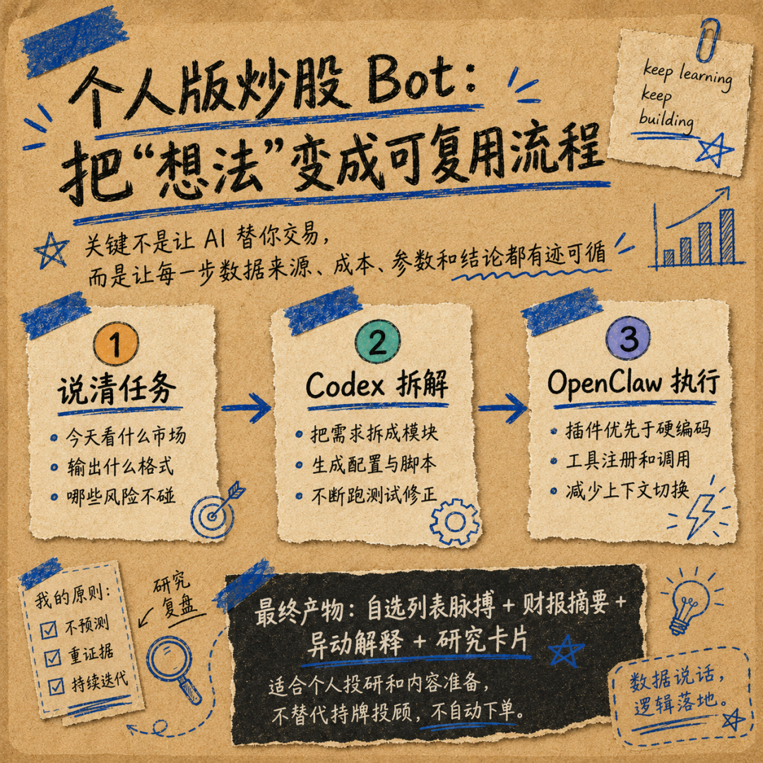 零代码小白股民实战：靠 Codex+OpenClaw+QVeris 自建炒股 Bot，不猜涨跌，只做自己的专属投研工作台 — 博客 — QVeris
